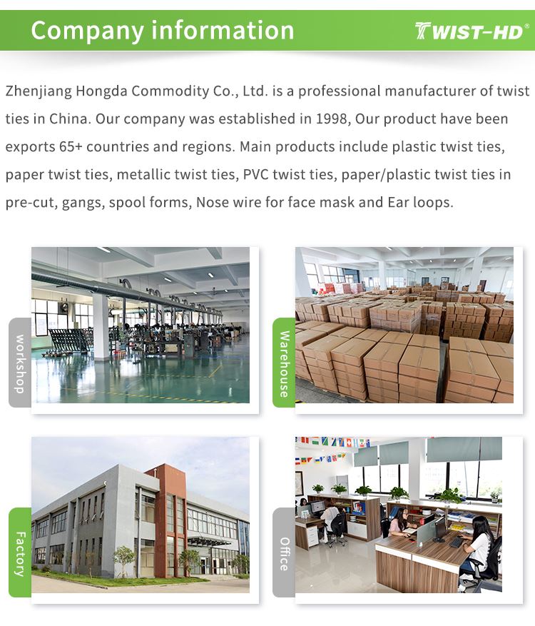 PET plastic pre-cut twist ties